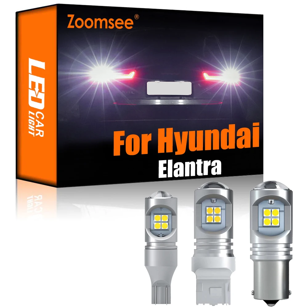 Zoomsee 2Pcs White Reverse LED For Hyundai Elantra XD HD MD UD AD 2001-2020 Canbus Exterior Backup Light Tail Bulb Auto Lamp Kit