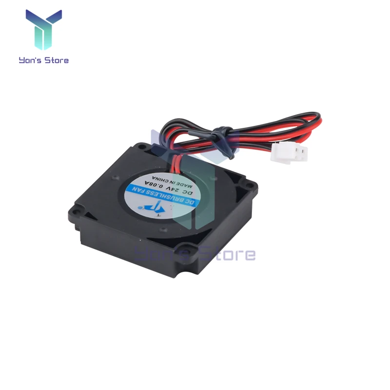 DC5015/4010/4020 3D 5V 12V 24V Printer Accessories DC Turbine Oil-Containing Blower Cooling Turbo Blower Black Plastic Fans