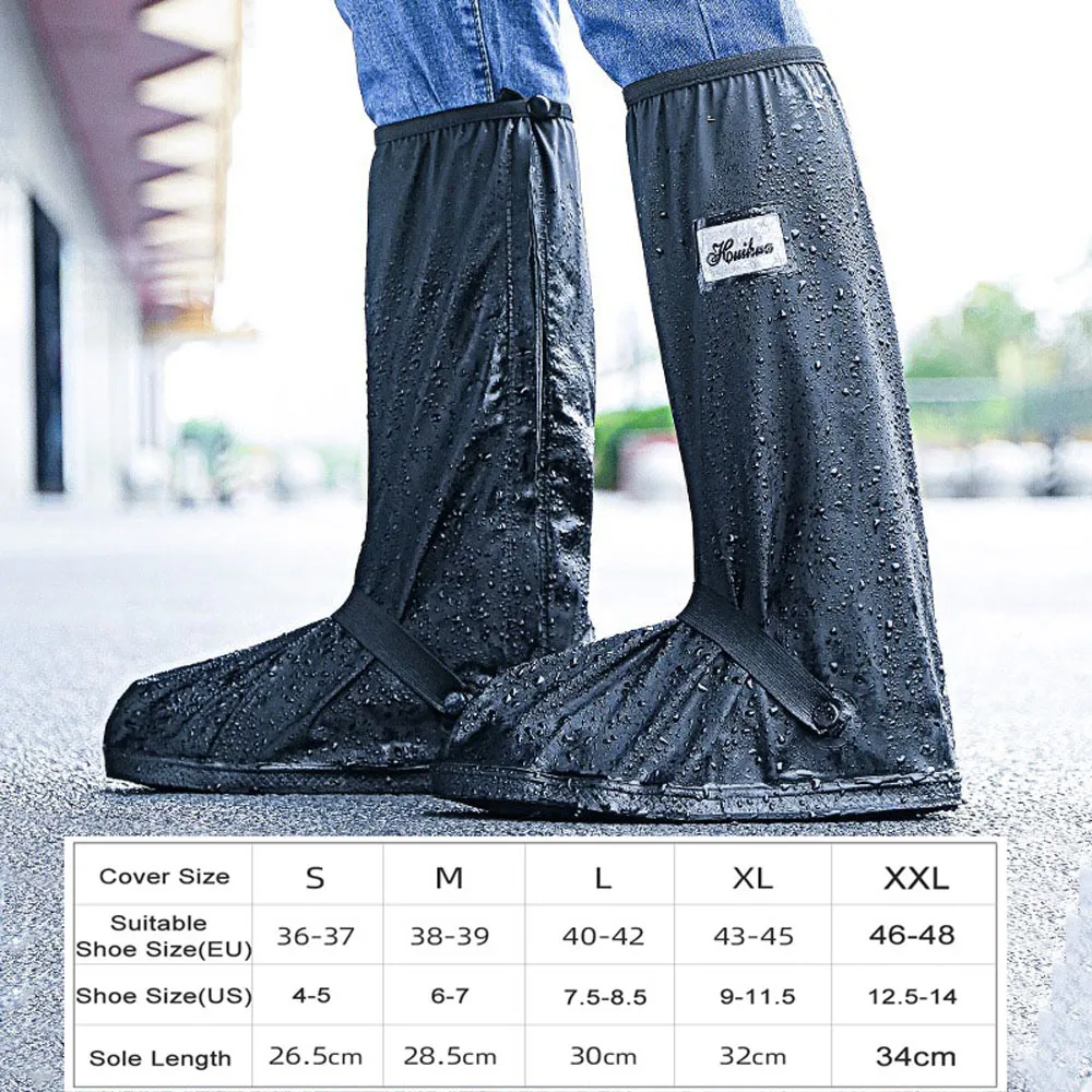 New Trend Motocross Rain Boot Cover Riding 100% Waterproof Motorcycle Rain Boots Cover Reflective Motorbike Shoes Rain Cover