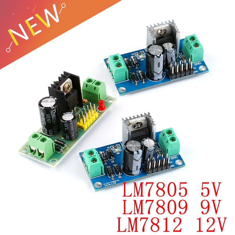 1PCS LM7805 LM7806 LM7809 LM7812 DC/AC Three Terminal Voltage Regulator Power Supply Module 5V 6V 9V 12V Output Max 1.2A