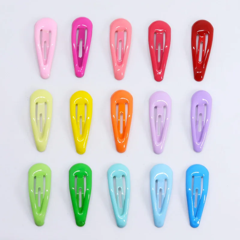 50pcs Drop Shape BB Clip Color 3cm Hair Clip Epoxy Hair Clip Candy Color Children Side Clip Hair Clip Hair Accessories For Girls