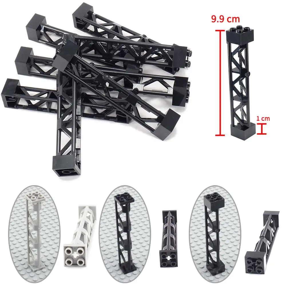 Säule Gebäude Block Lange Streifen Halterung Moc Stadt Militär Technologie Figuren Zubehör Montieren Modell Szenen Geschenke Kind Spielzeug