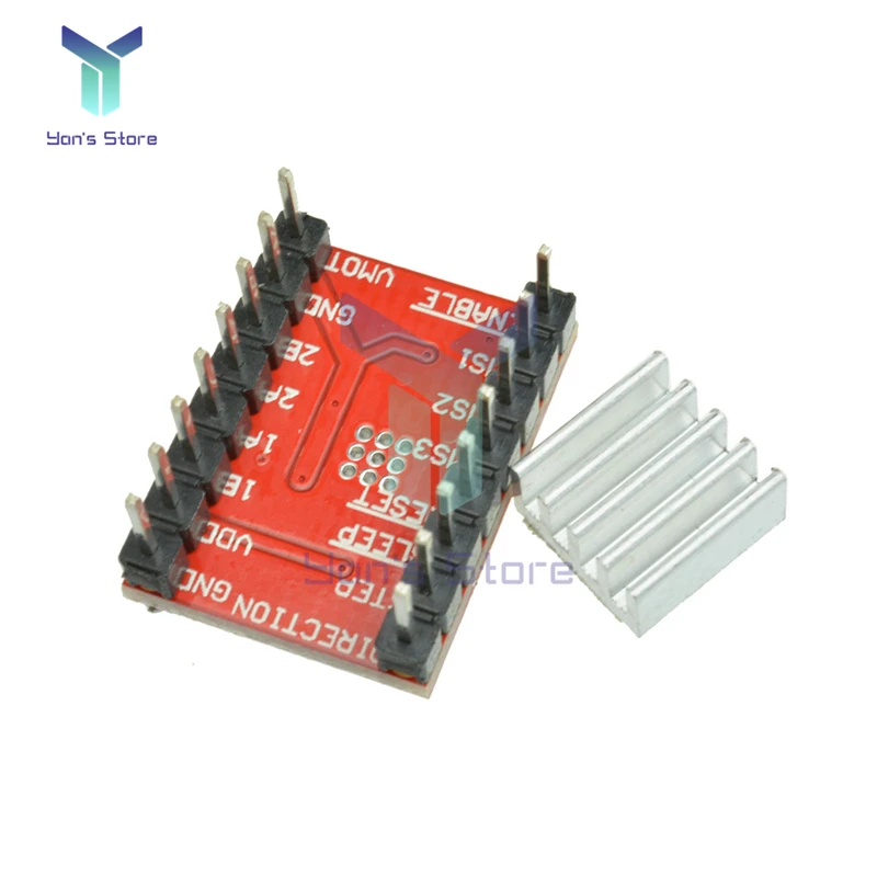 Diymore A4988 Stepper Motor โมดูลพร้อมอ่างความร้อนสําหรับ Arduino 3D เครื่องพิมพ์ Reprap เครื่อง CNC หรือหุ่นยนต์