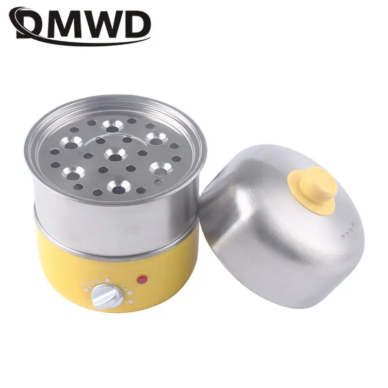 Electric Egg Boiler Food Steamer with Timer 2 Layers Stainless steel breakfast Steaming machine Grains Stewed Egg Custard Cooker