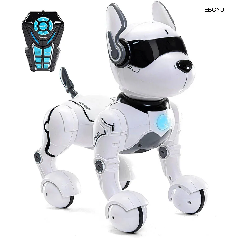 JXD-Robot Intelligent A001 pour Enfants, Chien RC, Promenade et brev, Animal de Compagnie Interactif, Chiot, Télécommande, Commande Vocale, Jouet Intelligent