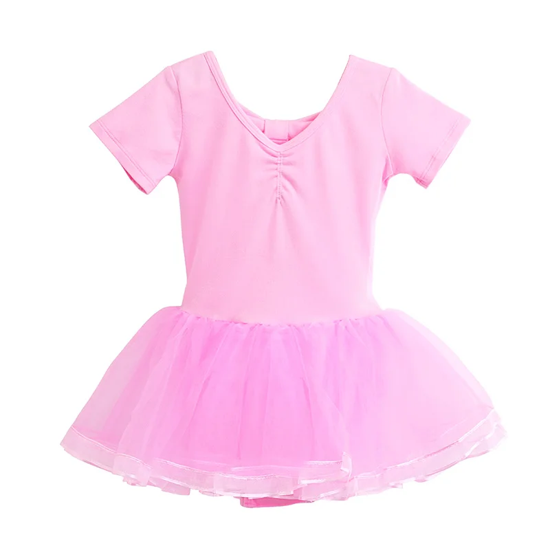 女の子バレエドレス体操レオタード長袖社交ダンスドレス/ショートバレエチュチュ子供のパフォーマンススーツ