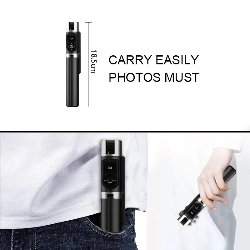 Portable Folding Selfie Stick With Wireless Bluetooth Mobile Phone Holder Retractable Typetripod for iPhone HUAWEI Xiaomi Stand