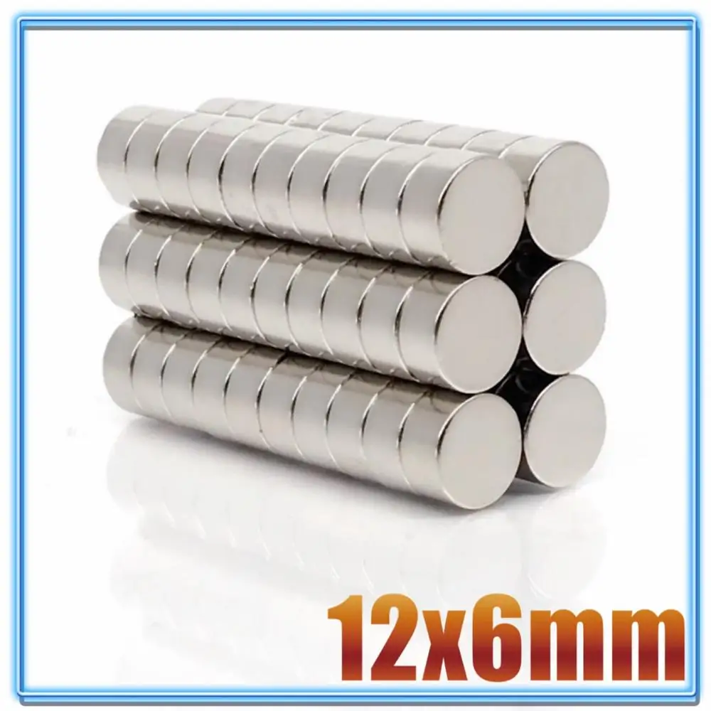 12x5 12x6mm Super Powerful Strong Bulk Round NdFeB Neodymium Disc Magnets Dia 12mm x 5mm N35 Rare Earth Magnet 12*5 12*6