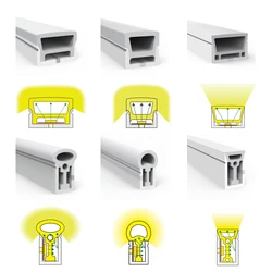 Tubo di corda al Neon con Gel di silice a LED per larghezza scheda 6-15mm WS2812B /WS2811/WS2813/WS2815/5050RGB IP30 decorazione della stanza 1-5m