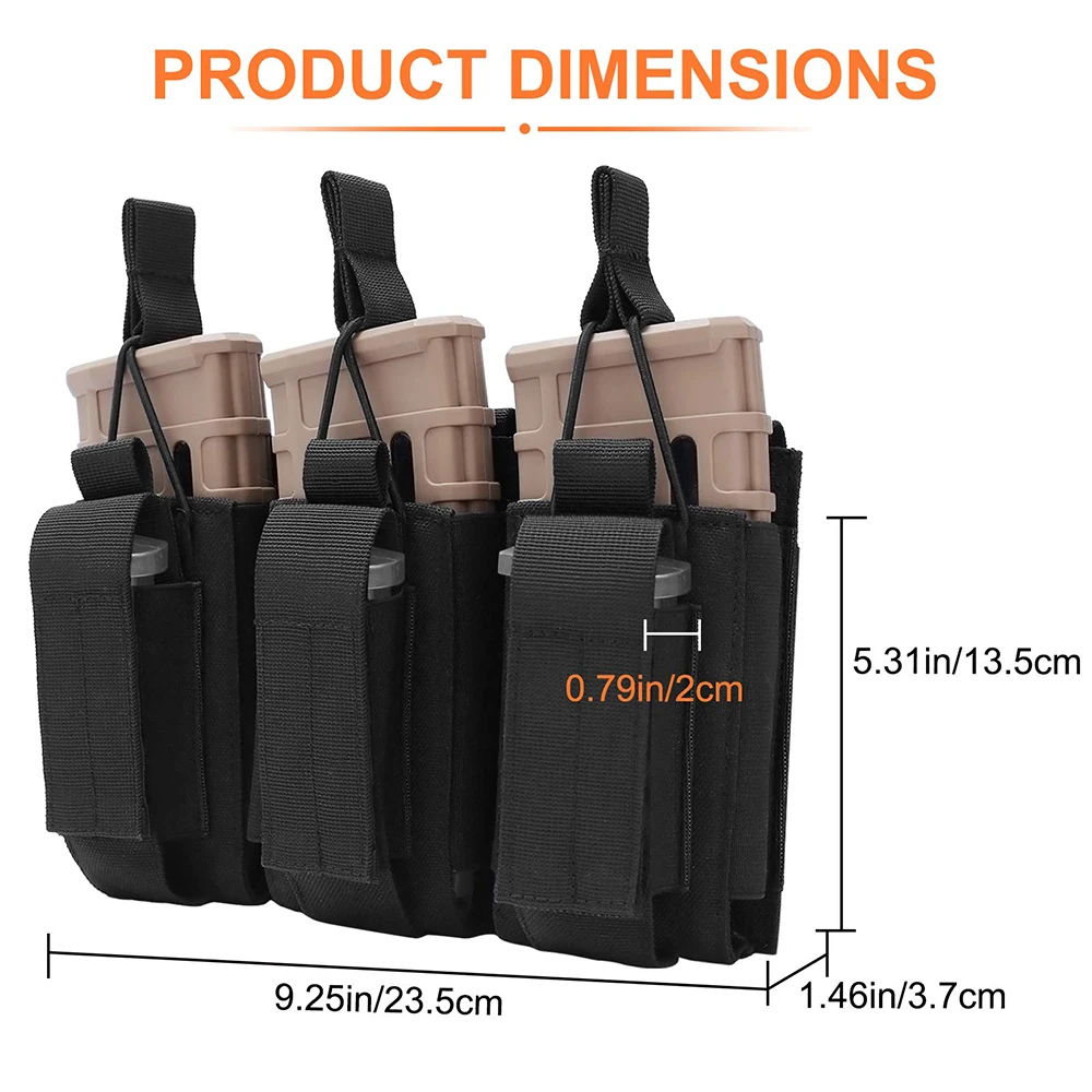 1000D Tactical Double/Triple Mag Pouch Molle Open-Top Triple Magazine Pouch Rifle Carrier Holster dla M4 M14 M16 AK