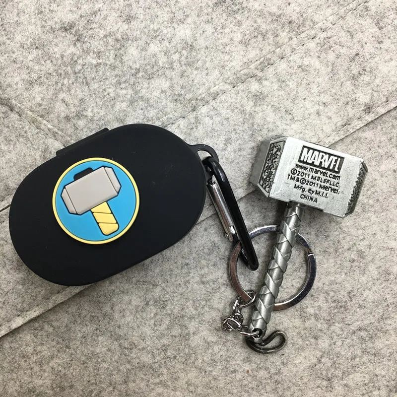 Custodia per auricolare Marvel per Xiaomi MI Redmi Airdots 1/2 custodia per cuffie senza fili in Silicone Bluetooth con portachiavi