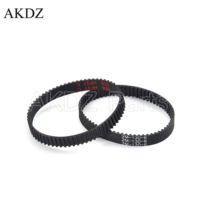 2MGT 2M 2GT Synchronous Timing belt Pitch length 130 width 6mm/9mm Teeth 65 Rubber closed