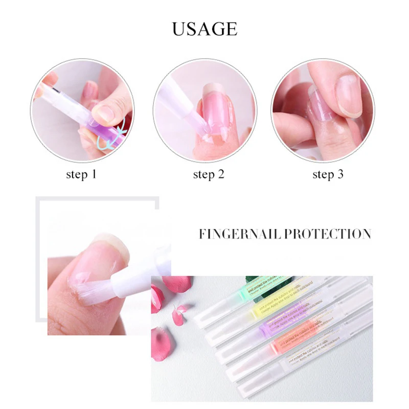 5ml Nail Nutrition Oil Pen Nail Cuticle Revitalizer Oil Prevent Agnail Nail Polish Nourish Skin Protector TSLM2