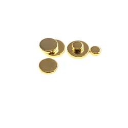 10 30 50 500 Pcs Female Pogo Pin Flat Surface Mount Circular Contact Pad Diameter 1.3 1.5 2 3 4 5 6 Brass Gold Plated Connector