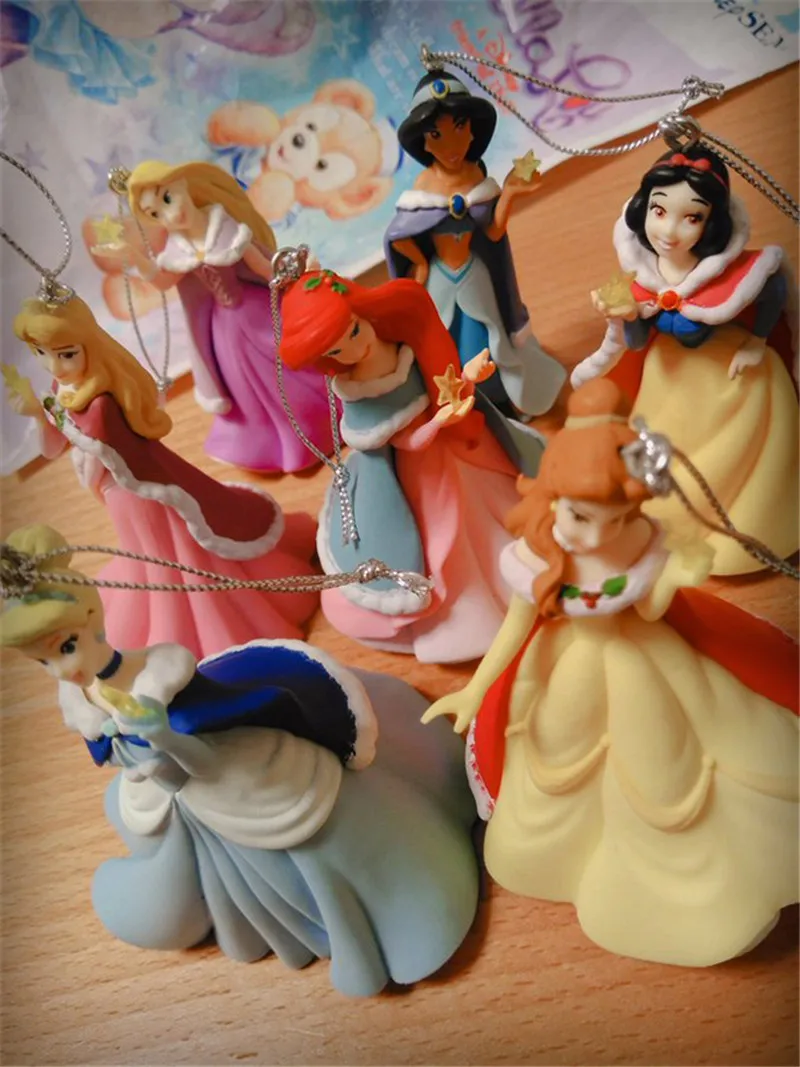 Disney Mickey mouse minnie mouse Cinderella Snow White princess action Figure Collectible Model Toy christmas tree ornament toys