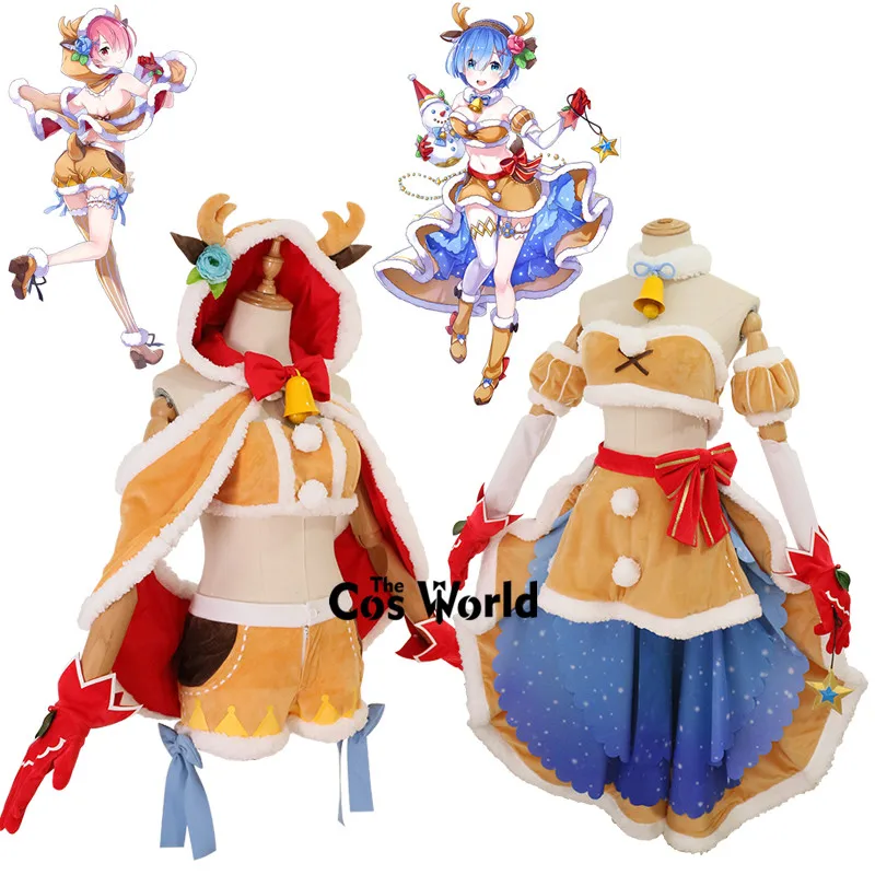 Re Zero Remu Ramu White Cat Project Elk Halloween Christmas Uniform Outfit Anime Cosplay Costumes