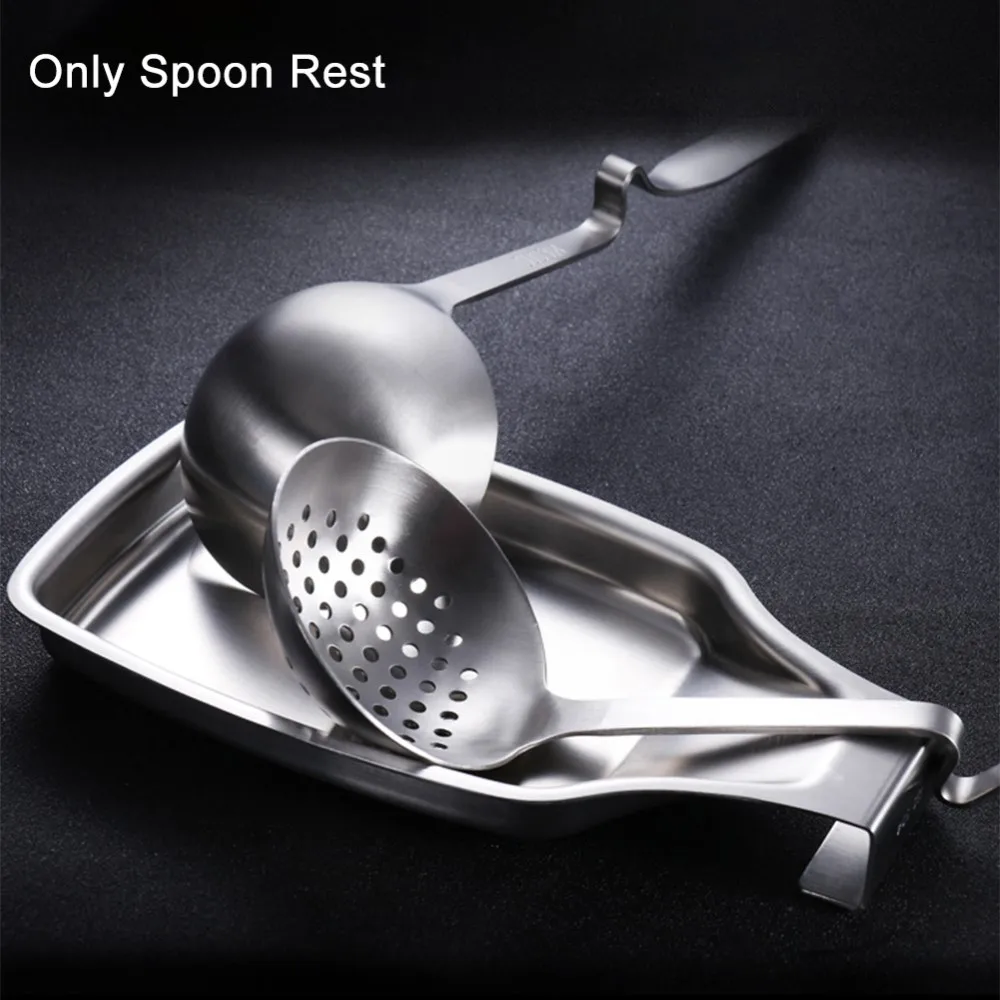 Spoon Put Tray Stainless Steel Heavy Duty Durable Spoon Rest for Stove Top Storage Utensils Spatula Holder Kitchen Cooking Tool