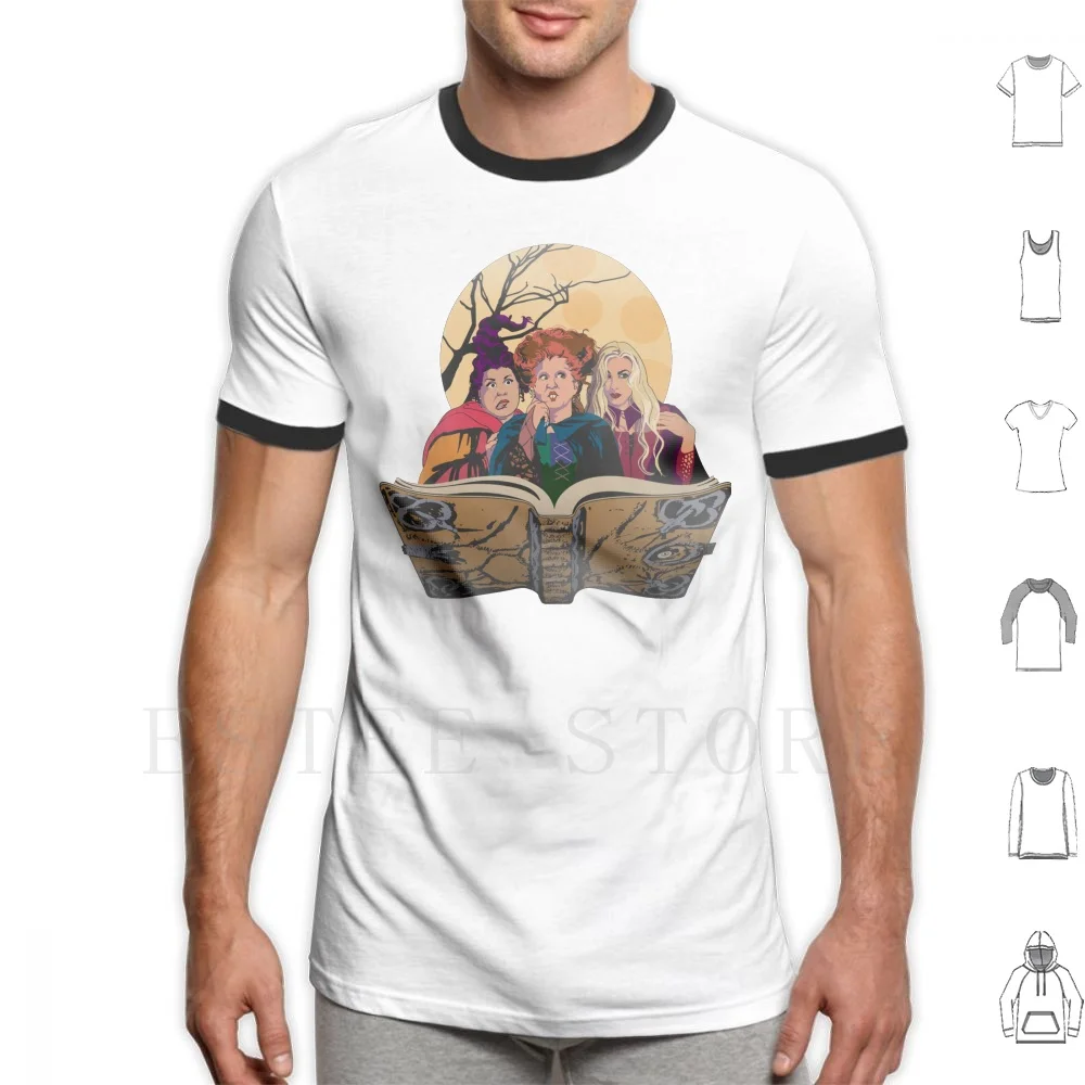 Sanderson Sisters T Shirt Men Cotton 6xl Sanderson Sisters Winifred Sanderson Sarah Mary Winnie Book Halloween Book Witches