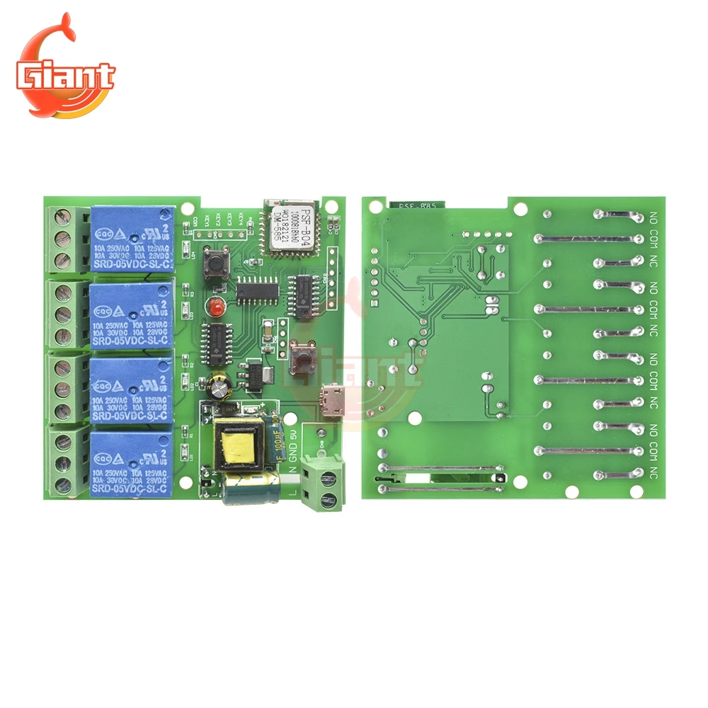 AC 220V 4 CH 4CH 4-kanałowy bezprzewodowy WIFI tablica przekaźnikowa przełącznik modułu 4-drożny przekaźnik opóźniający IOT dla inteligentnego domu