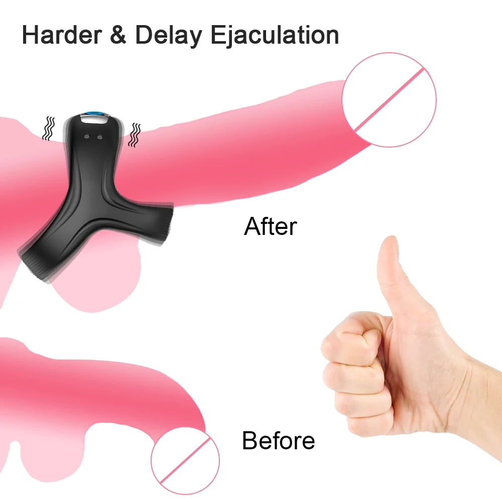 Powerful Cock Ring Vibrator Sex Toys in Couple Penis Cockring for Man Delay Ejaculation Sexules Shop Toys Goods for Adults 18