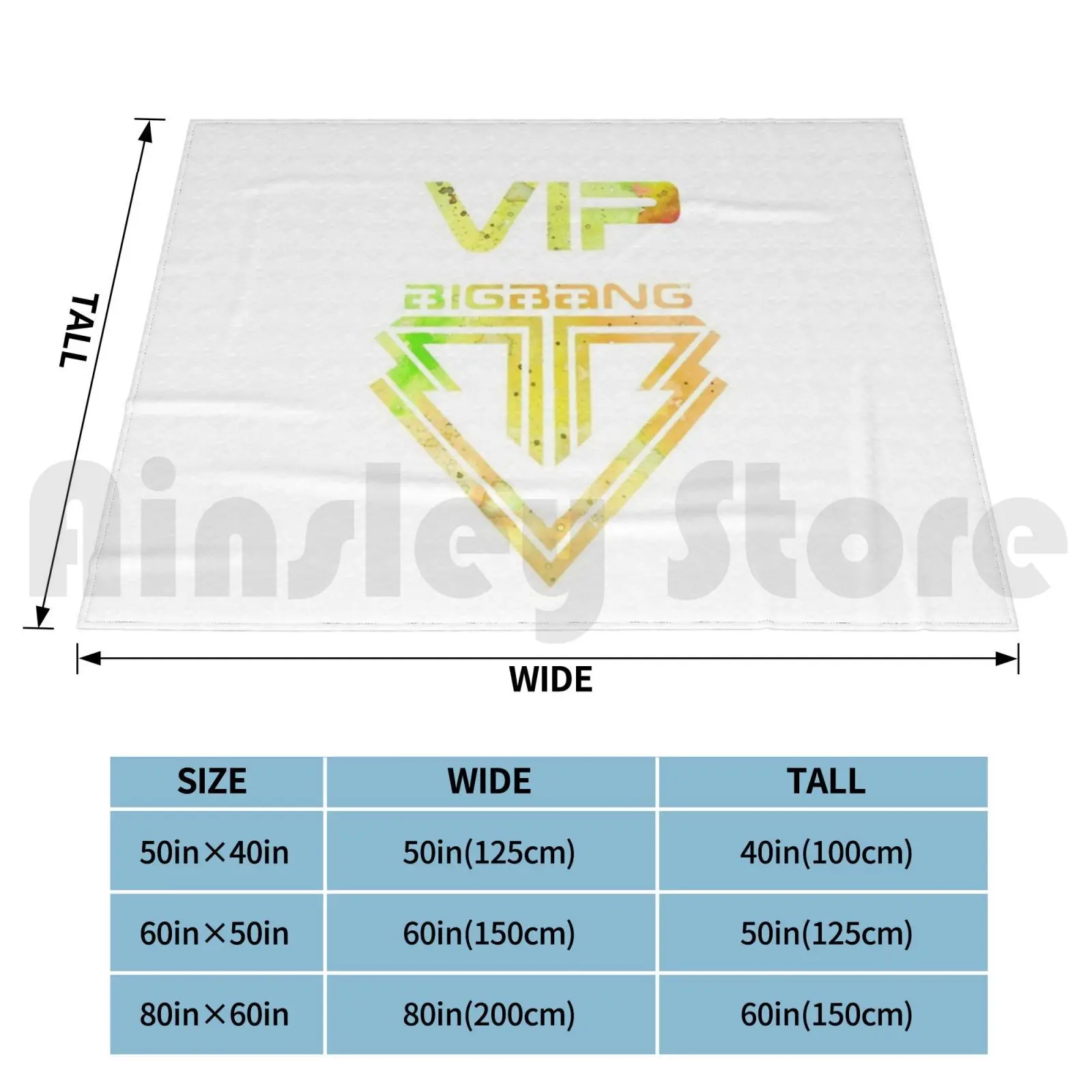 Vip Blanket Fashion Custom Kpop Daesung G Dragon Top Taeyang Seungri Watercolor V Ip Fans Vip