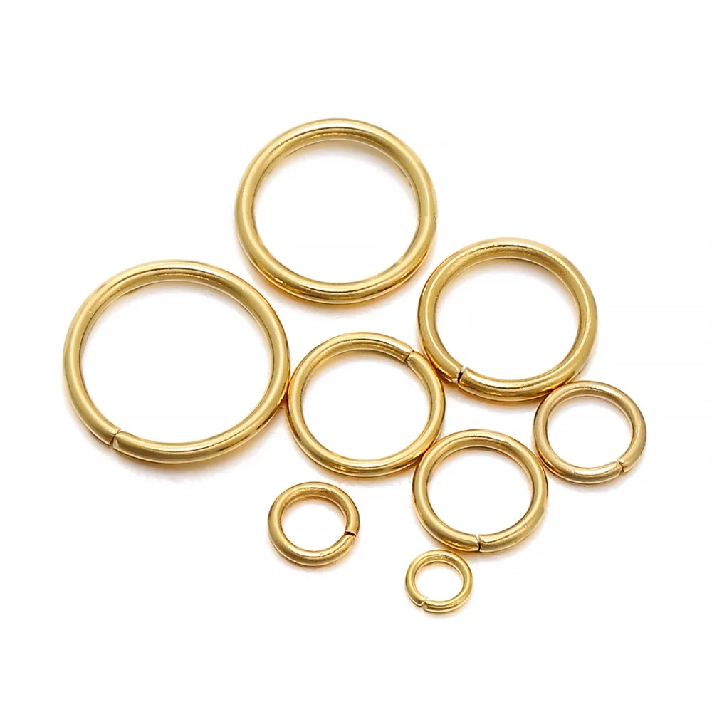 50-200 teile/los 3 4 5 6 8 10mm Edelstahl Gold Open Jump Ringe Split Ringe Stecker für Schmuck Machen Liefert Zubehör – Detail 6