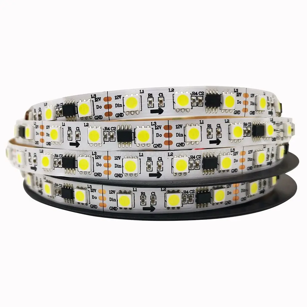 DC 12V 5m WS2811 LED Strip 5050 White Warm White Single Color Pixel LED Strip Addressable Horse Race External Control 30/60LED/M