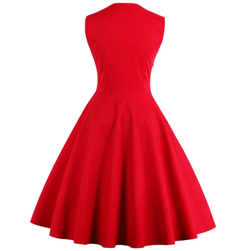 2024 S-4XL Women Retro Vintage Midi Dress 50s 60s Rockabilly Dot Swing Pin Up Summer Party Dresses Elegant Tunic Vestidos Casual