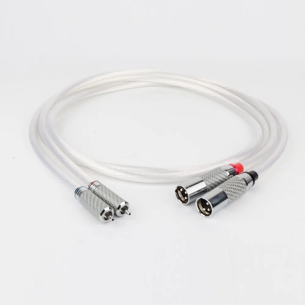 

Preffair X420 Silver Plated Audio Interconnect Cable With Carbon Fiber RCA/XLR Plug for Amplifier CD DVD