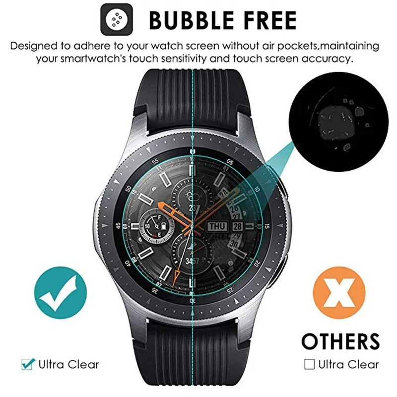 Film For Samsung Galaxy Watch 42mm 46mm 9H Premium Tempered Glass Anti-Scratch Glass For Samsung Gear S3 Screen Protector Cover