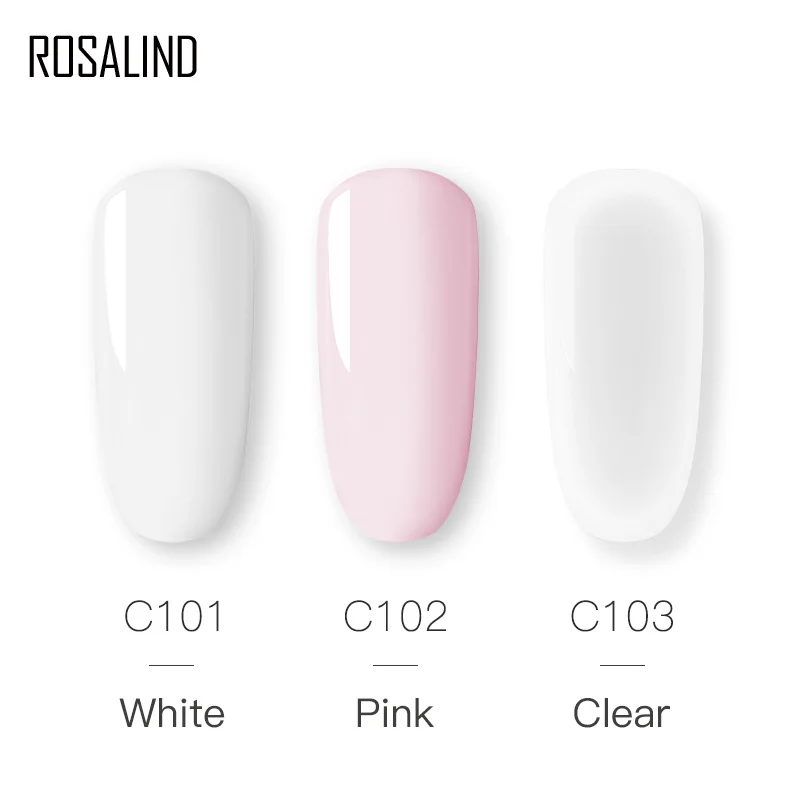 ROSALIND-polvo acrílico para extensión de uñas, Kit profesional para esculpir uñas, 3D, cristal, 10/30g, 3 colores