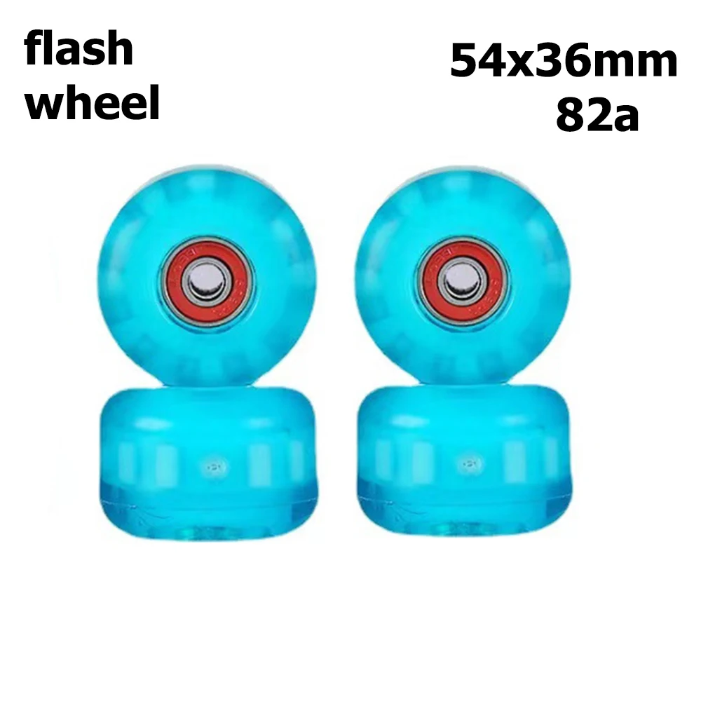 Soft PU Wheel for Skateboard, Downspeed Wheel, Stunt Skate Board, Bearing Spacers Set, Skate Parts Supply, 54x36mm, 82A