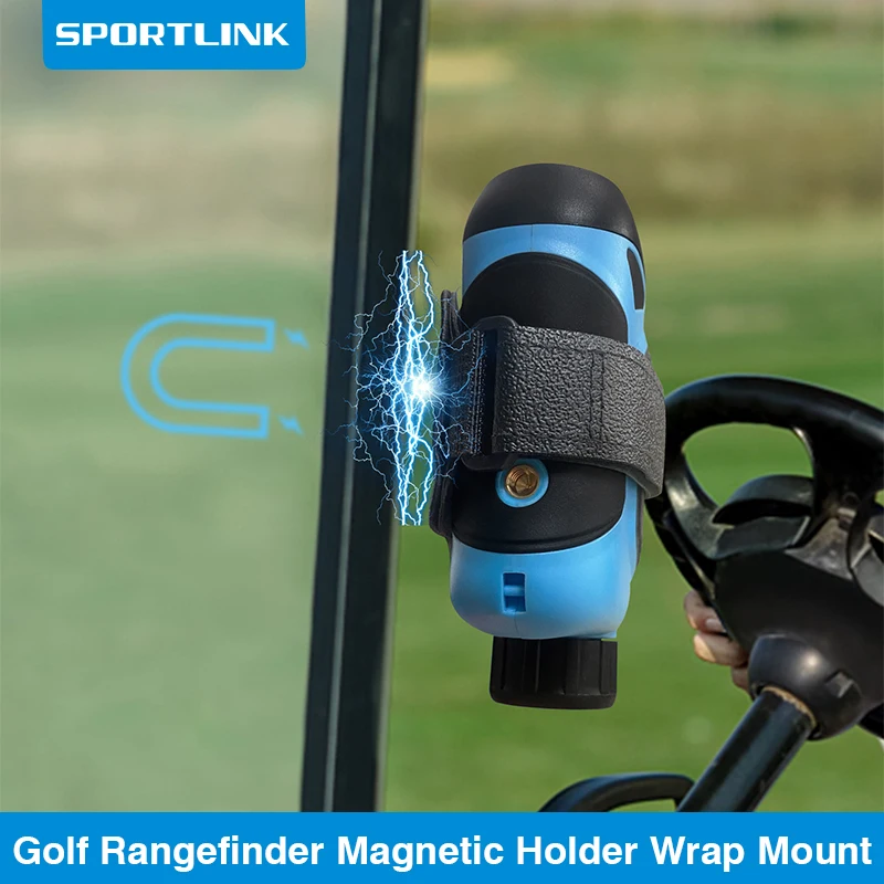 SPORTLINK Golf Rangefinder Magnetic Holder Wrap Mount Strap Adjustable For Golf Cart Railing Bar Frame Range Finder Accessories