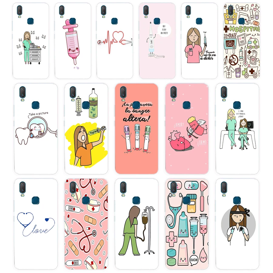 318FG    Cartoon Medicine Nurse Doctor Dentist gift Soft Silicone Tpu Cover phone Case for VIVO Y3 Y11 Y12 Y15 Y17 Neo Pro Case