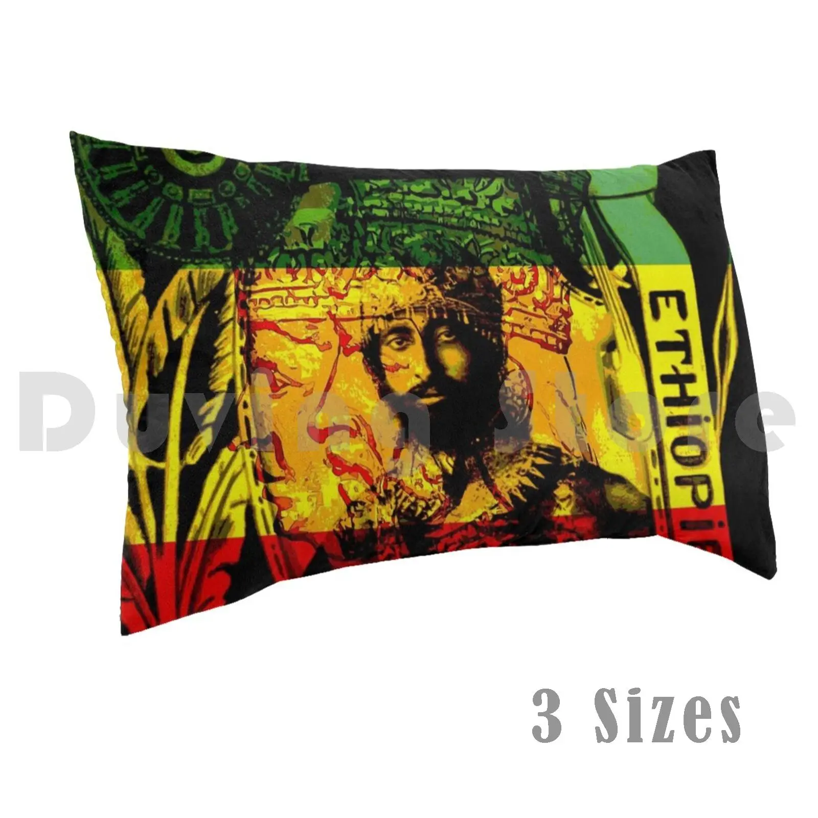 Rasta Haile Selassie Natural Mystic Lion Of Judah Pillow Case Printed 50x75 Rasta Rasta Haile Selassie Menen