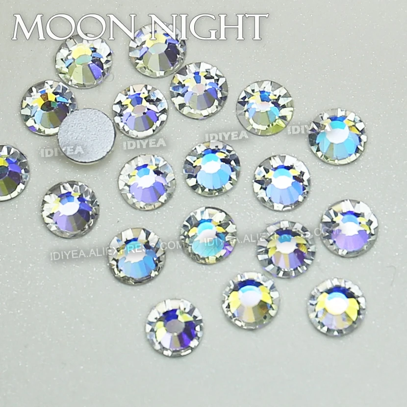 Beautiful Moon night ss3-ss30 non hot fix Rhinestone flat back crystal strass glitters glass stone for DIY nail wedding diamond