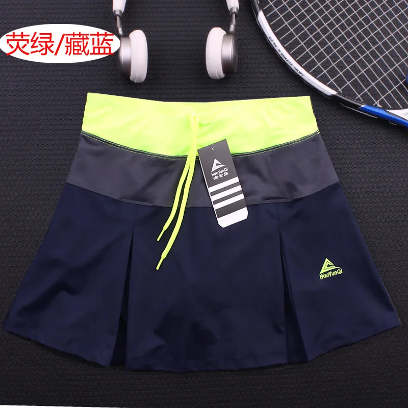 Women Tennis Skorts , Girl Tennis Skirt with shorts , Breathable Female Badminton Skirt With Pocket , Girls Sport Running Shorts