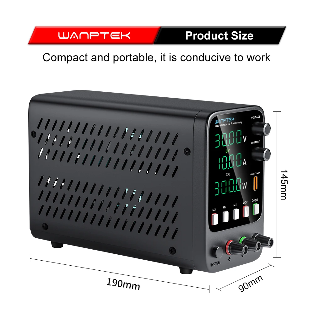 Imagem -03 - Wanptek Fonte de Alimentação dc Ajustável Laboratório Programável Função de Memória Fonte do Banco Interruptor Regulador de Tensão 60v 5a 30v 5a