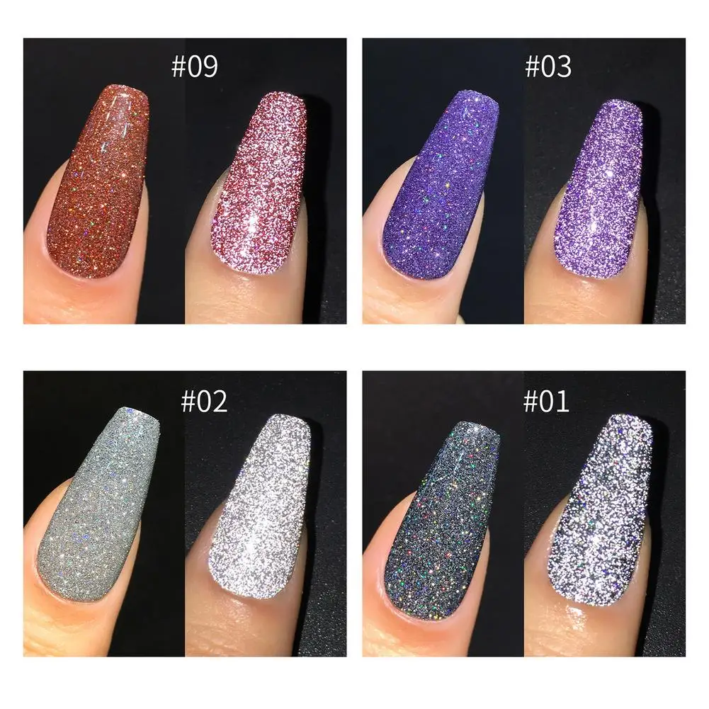 Nail Polish Pastel Painting Reflective Glitter Gel For Nails Art Diamond UV Gel Hybrid Soak Off UV Gel