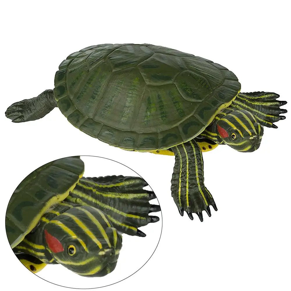 5.5inch Brazilian Red-Eared Slider Turtle Tortoise Animal Toy Action PVC Figure 14cm Turtle Children\'s Educational Toys Gifts