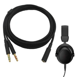 2020 New Replacement 3.5mm Universal 2 in 1 Gaming Headset Audio- Extend Cable For HyperX Cloud II/Alpha-/Cloud Flight/Core 95AF