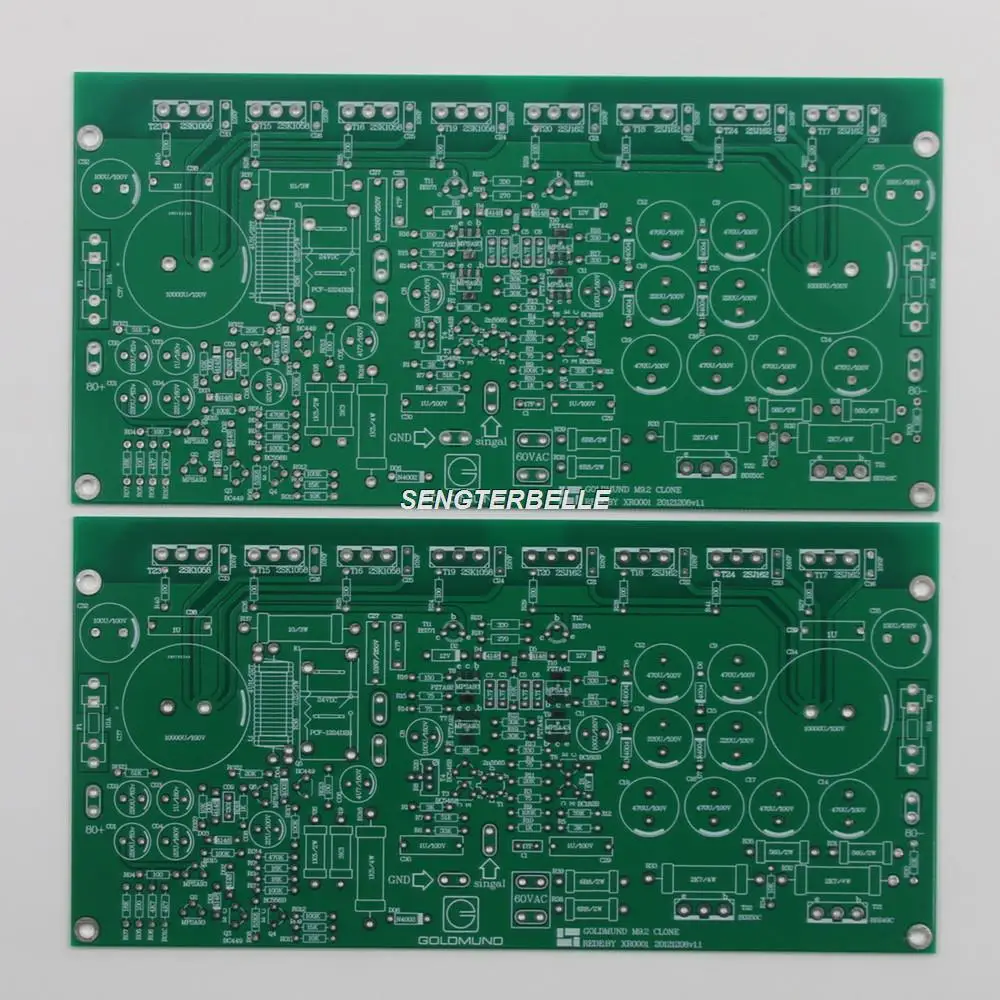 One Pair Power Amplifier Board PCB Stereo Amp Base On GOLDMUND M9.2 Circuit