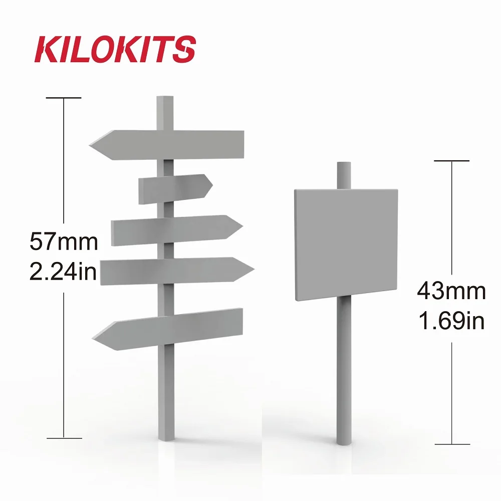 

20 шт 1/35 Пластик Второй мировой войны Военный дорожные знаки комплект Неокрашенный набор «сделай сам» для диорам расположение пейзажей модель аксессуары для строительства Наборы