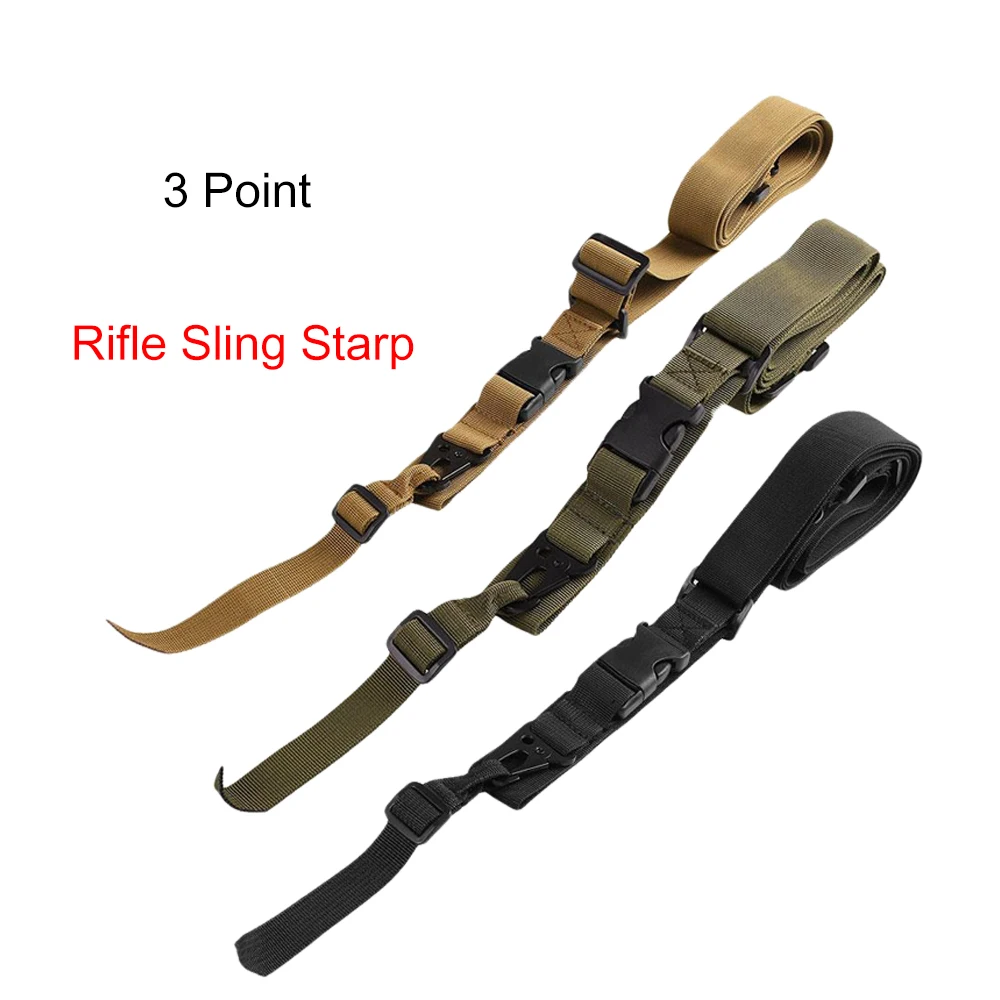 

Magorui Durable 3 Point Gun Shoulder Strap Outdoor Rifle With Adjustable Bungee Airsoft QD Metal Buckle