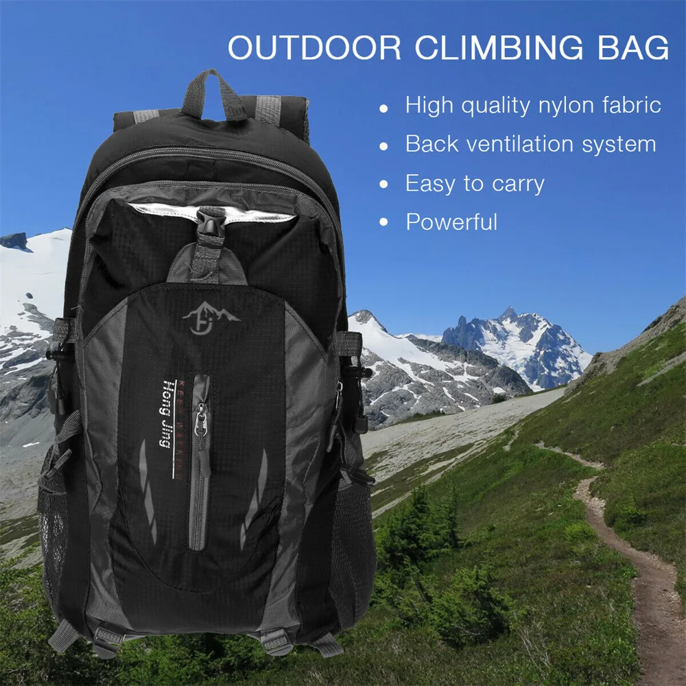 40L Waterproof Climbing Backpack Hiking Camping Nylon Backpack Bag Large Travel Luggage Rucksack Women Sports Trekking Bag