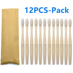 12PCS gemischte farbe bambus zahnbürste Eco Friendly hölzernen Zahn Pinsel Weichen borsten Spitze Holzkohle erwachsene mundpflege zahnbürste