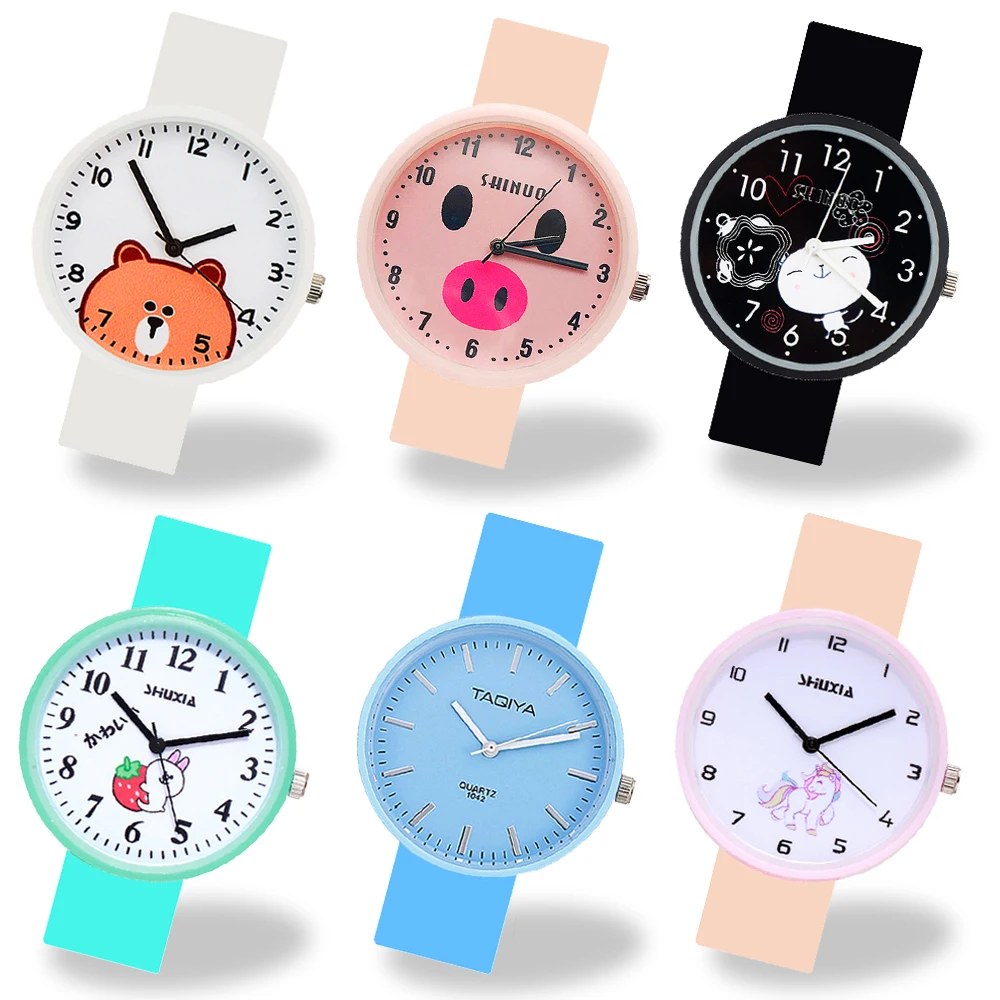 Cartoon Bear/Pig Watch Kids Quartz Watches New Listing Children\'s Watch for Girls Boys Birthday Gift Clock Fashion Women Watch