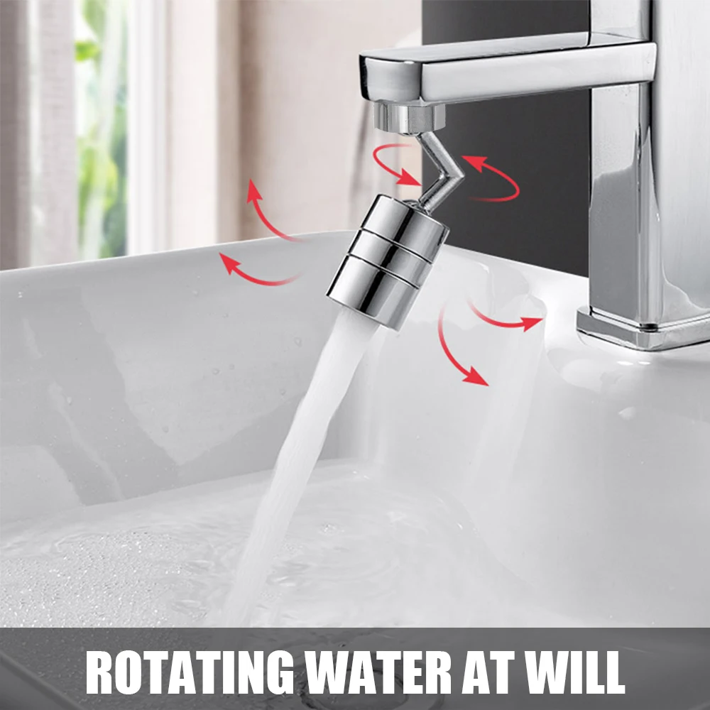 Universal 720° Splash Filter Faucet Spray Head Anti Splash Filter Faucet Children Movable Kitchen Tap Water Saving Nozzle Spraye