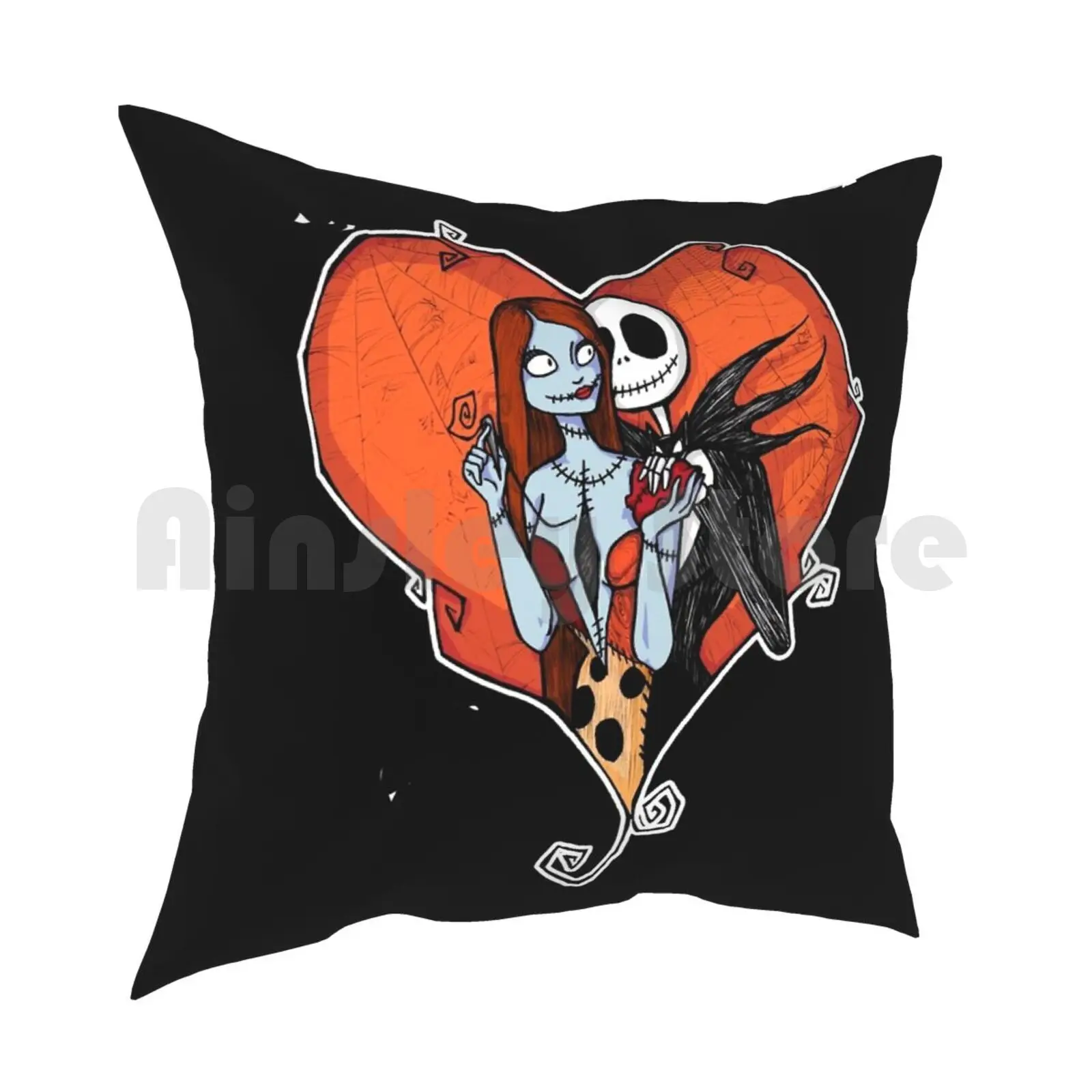 Nightmare Before Christmas 2 Pillow Case Printed Home Soft DIY Pillow cover Neighbor Before Christmas Halloween Pumpkin