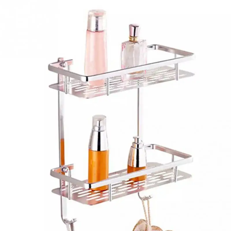 Space Aluminum Bathroom Shelf Shower Shampoo Soap Cosmetic Shelves Bathroom Accessories